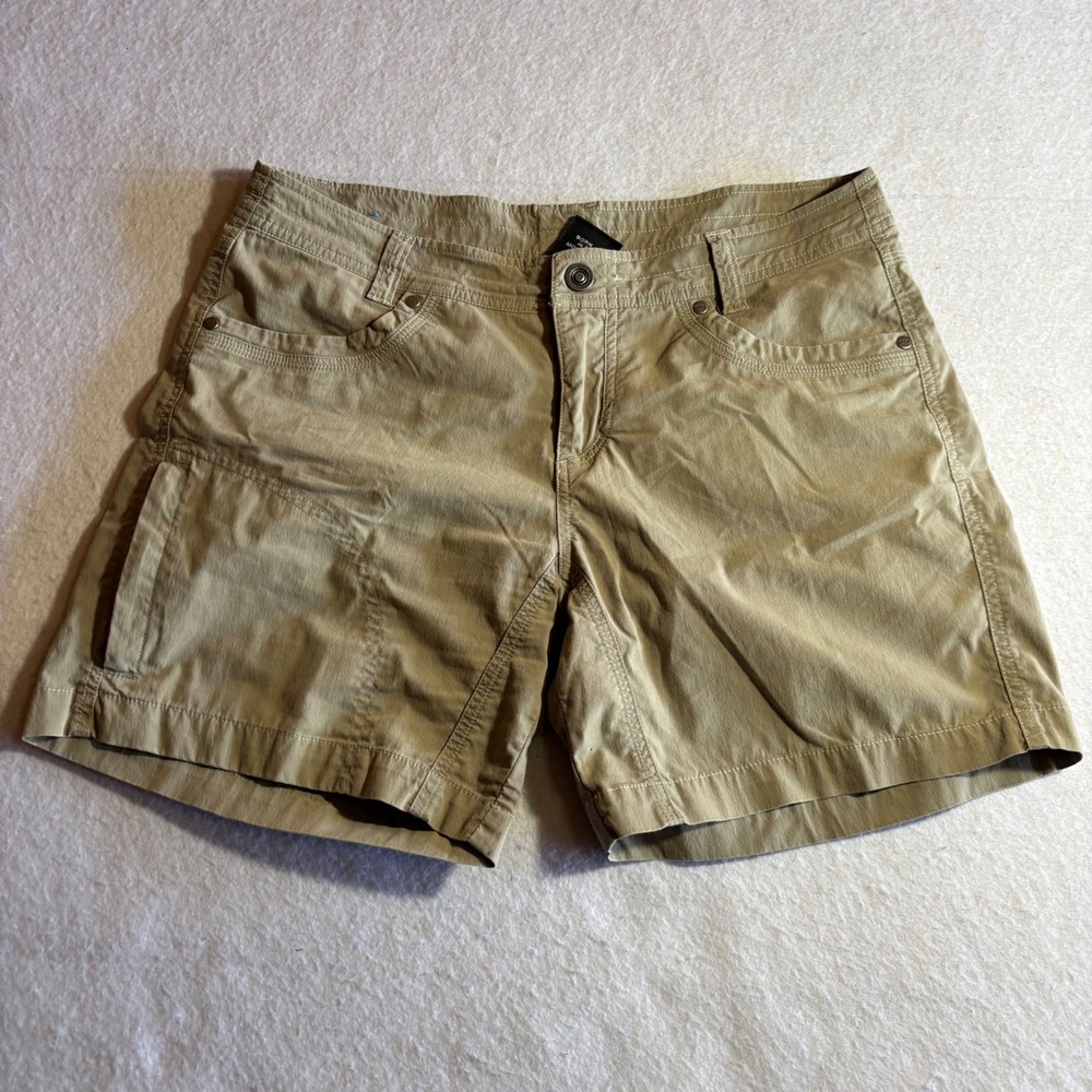 Kuhl Khaki Hiking‎ Shorts Womens Size 8 Adventure Outdoor Casual Utility